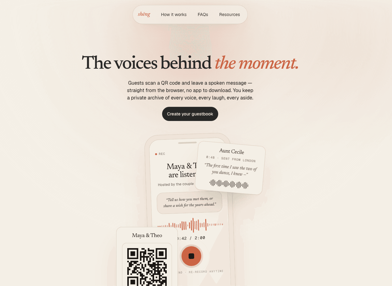 sheng.so Event Audiobook Application